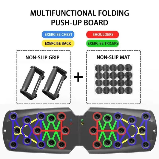 Portable Multifunctional Push-Up Board-Fitness and Muscle Training Device Home Workout Set Foldable Push up Bar Resistance